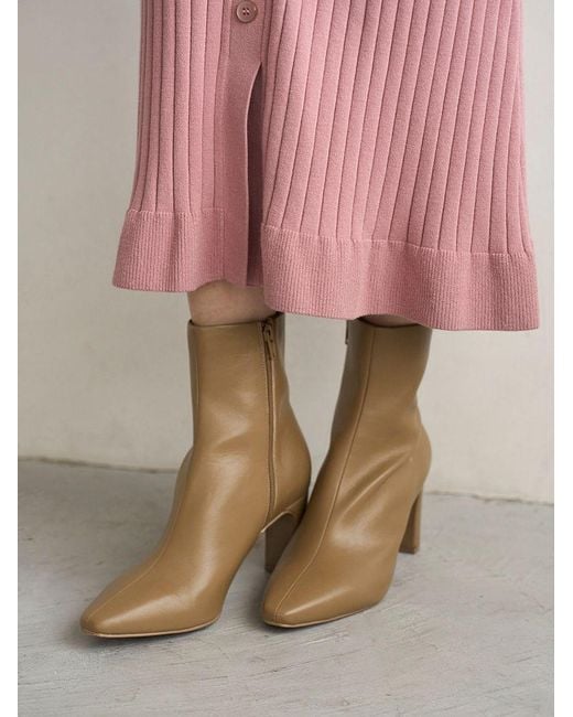 SNIDEL Natural Fitted Ankle Boots
