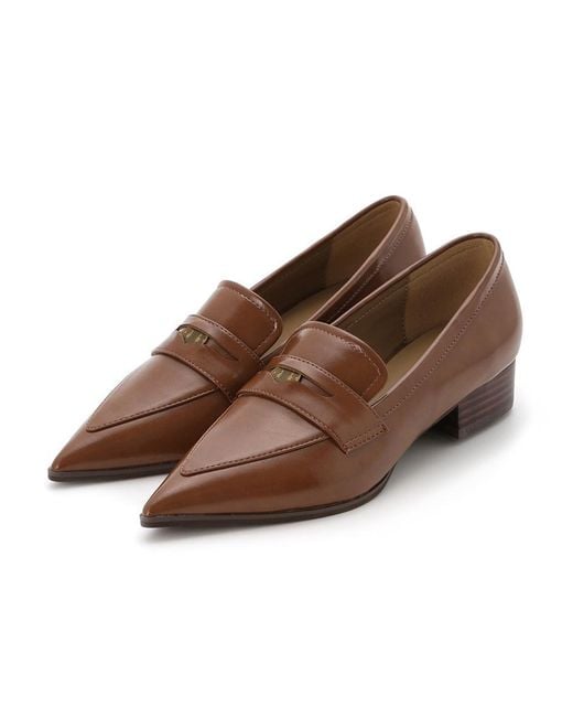 SNIDEL Brown Flat Low Heel Pointed Toe Loafer