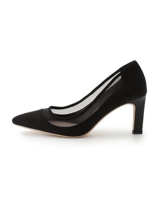 SNIDEL Gray Heel Pointed-Toe Pumps