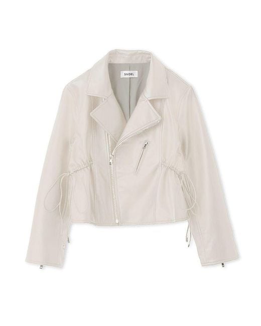 SNIDEL Black Trendy Pu Leather Jacket