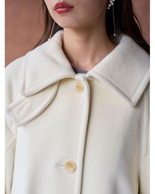 SNIDEL Natural Stand Collar Mid-Length Coat
