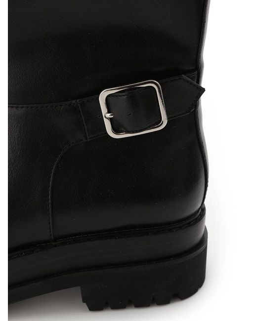 SNIDEL Black Engineer Half Boots