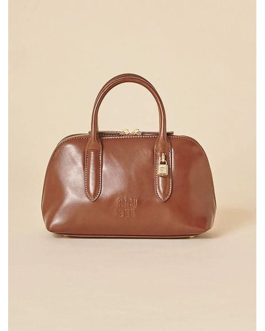 SNIDEL Brown Round Mini Boston Bag