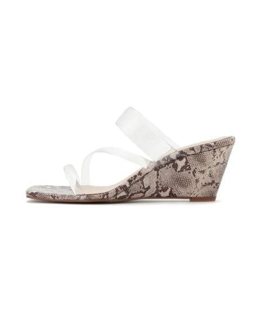 SNIDEL Multicolor Clear Vinyl Multi Strap Wedge Mule