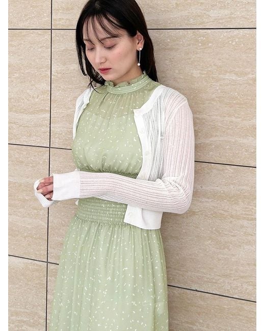 SNIDEL Natural Sheer Cardigan