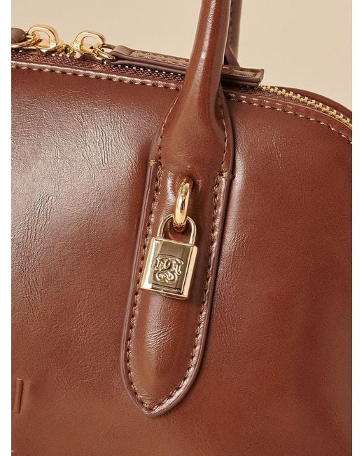 SNIDEL Brown Round Mini Boston Bag