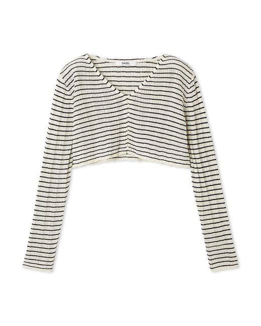 SNIDEL Black Ribbed Sheer Cardigan