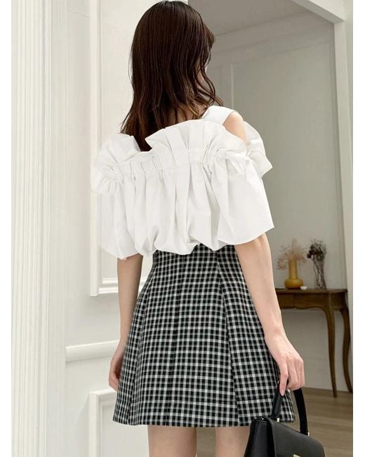 SNIDEL Gray Structure Skirt Shorts