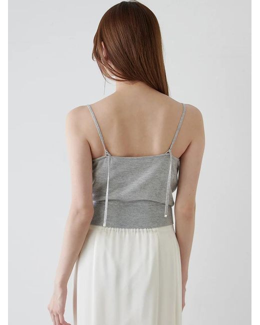 SNIDEL Gray 2-In-1 Soft Knit Twin Set With Cropped Cardigan