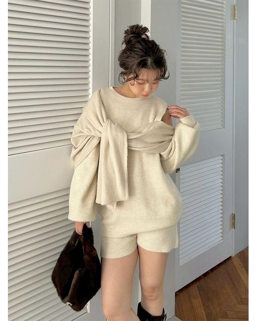 SNIDEL Natural Deformation Knit Pullover