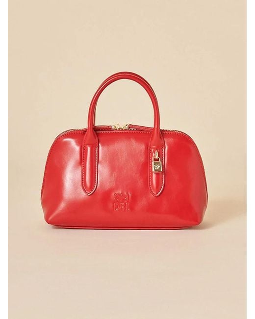 SNIDEL Red Round Mini Boston Bag