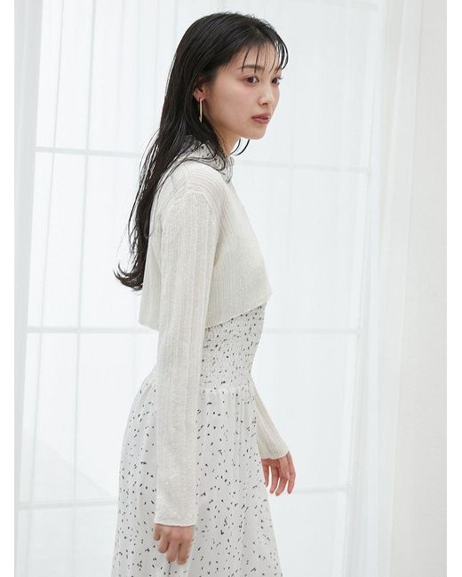 SNIDEL Black Ribbed Sheer Cardigan