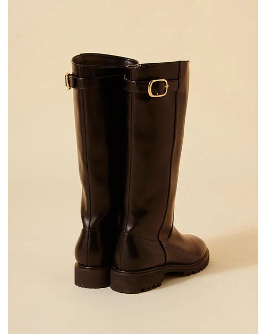 SNIDEL Black Jockey Boots