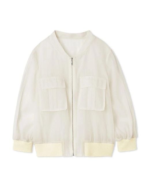 SNIDEL White Sheer Blouson Jacket