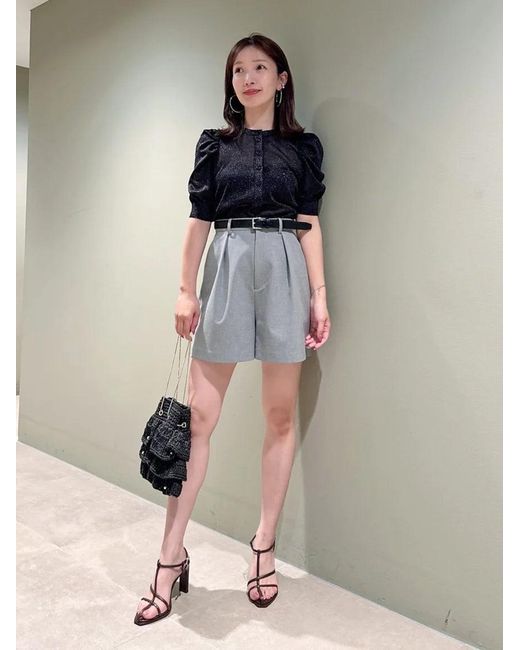 SNIDEL Black Simple Shorts