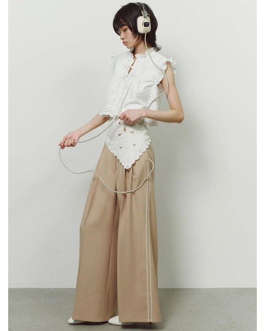 SNIDEL White Wide Leg Pants