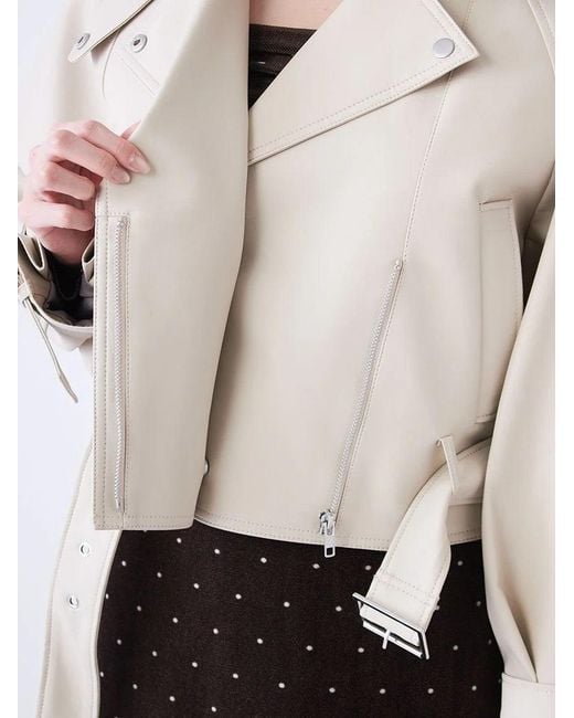 SNIDEL Natural Cropped Trench Jacket