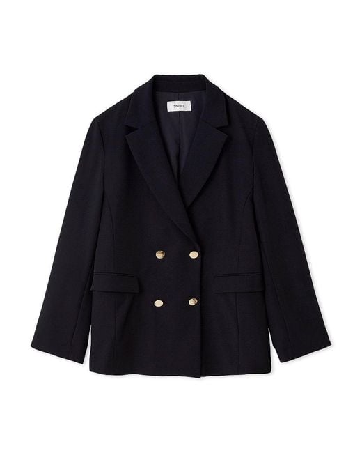 SNIDEL Black Sustainable Metal Button Tailored Jacket