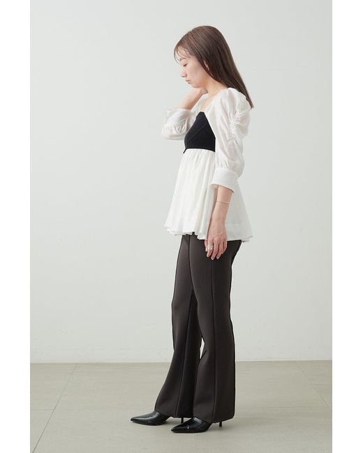SNIDEL Gray Simple Formal Trouser