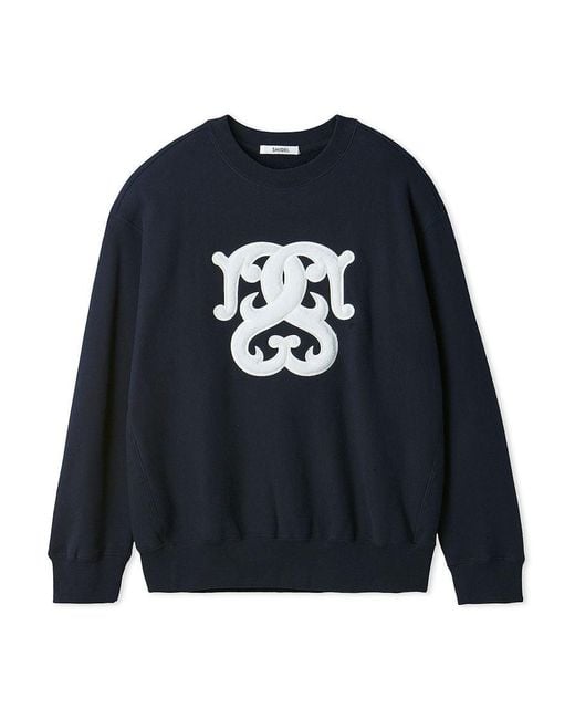 SNIDEL Blue Boa Logo Sweat Pullover