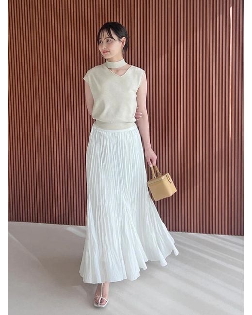 SNIDEL Brown Pleated Circular Skirt