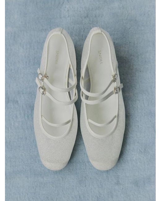 SNIDEL Black Strap Ballet Shoes
