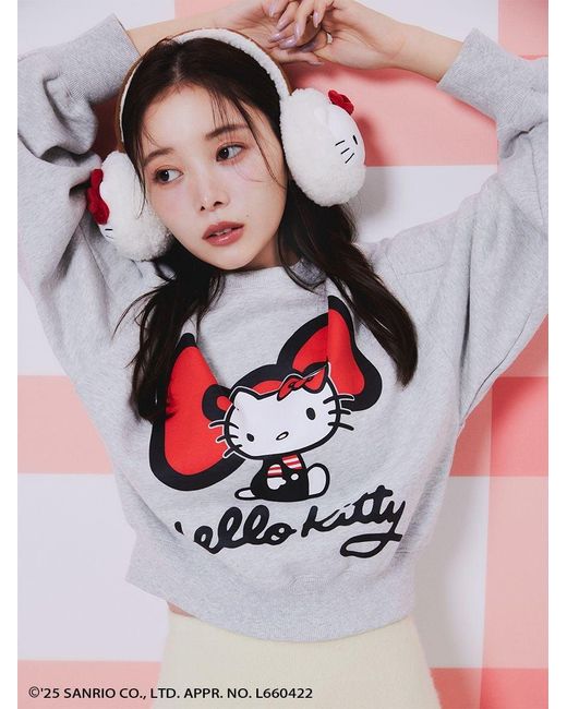 SNIDEL Gray [Hello Kitty] Sweat Pullover