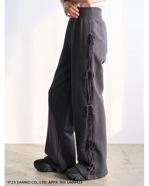 SNIDEL Purple [Hello Kitty] Lace-Up Pants