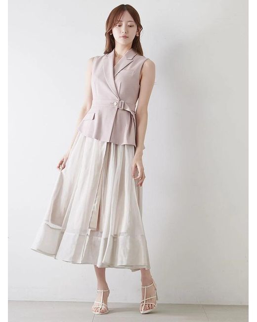SNIDEL Natural Docking Vest Dress