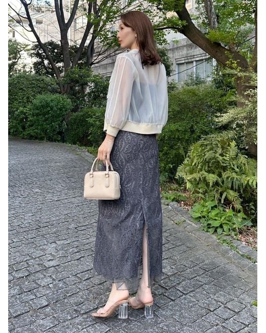 SNIDEL White Sheer Blouson Jacket