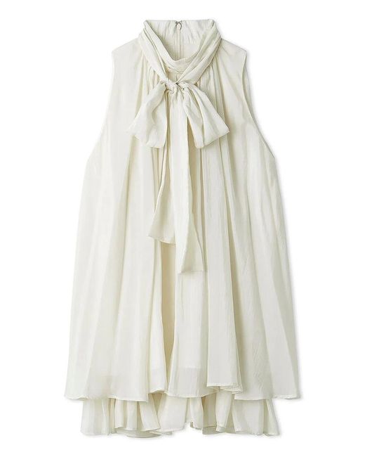 SNIDEL Blue Gathered Sleeveless Blouse Set