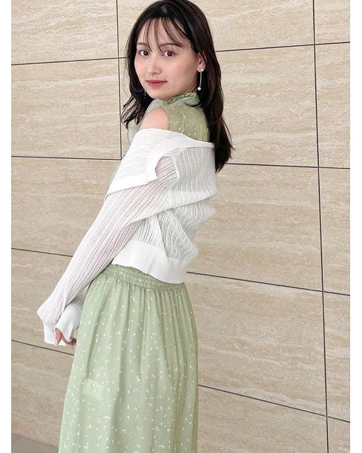 SNIDEL Natural Sheer Cardigan