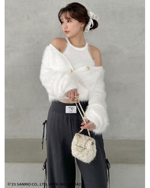 SNIDEL Purple [Hello Kitty] Lace-Up Pants
