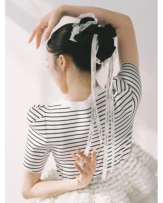SNIDEL Yellow 【Chacott】Lace Scrunchie