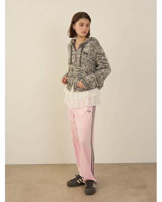 SNIDEL White Drawstring Frill Lace Belt