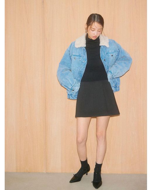 SNIDEL Gray Variety Structure Mini Skirt