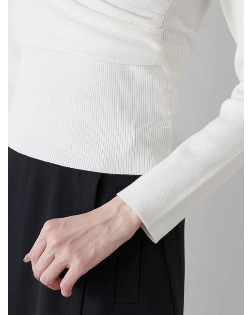 SNIDEL Black Cache-Coeur Knit Pullover Knitted Top