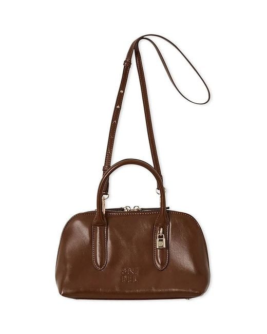SNIDEL Brown Round Mini Boston Bag