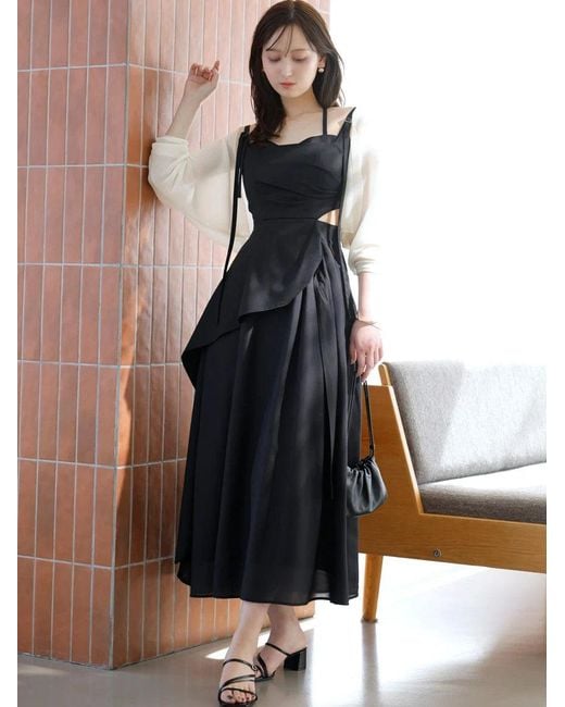 SNIDEL Green Switching Cami Dress