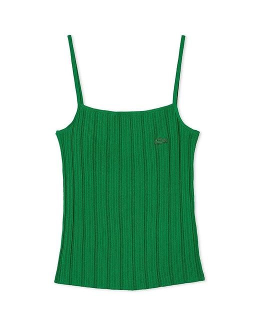 SNIDEL White Lacoste Camisole Knit Pullover