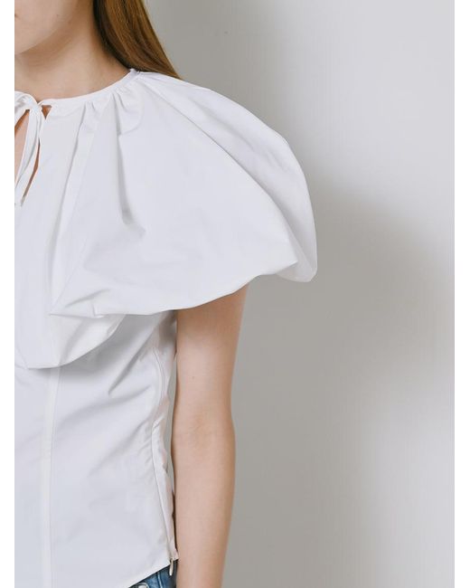 SNIDEL Purple Decollete Open Blouse