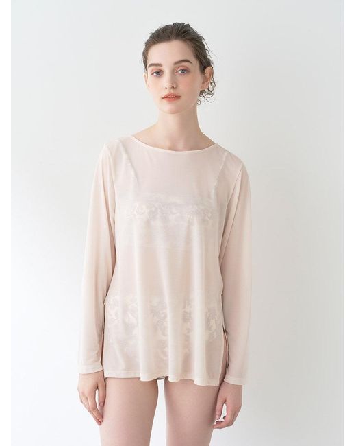 SNIDEL Natural Back Ribbon Rashguard