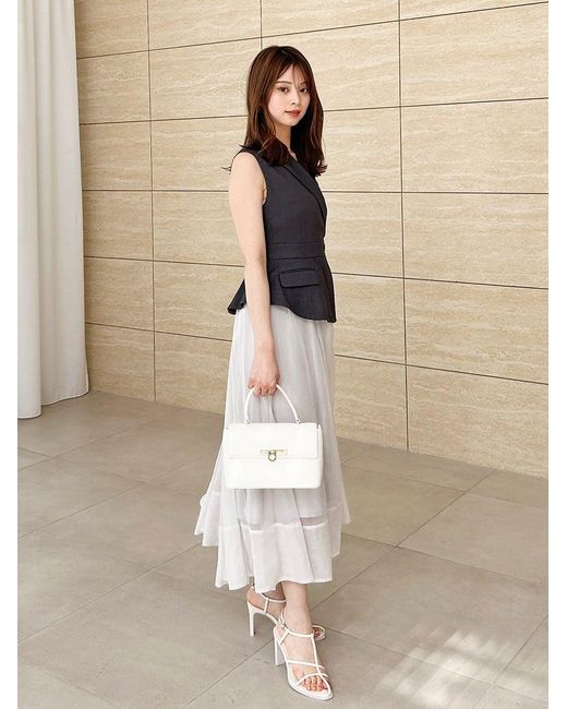 SNIDEL Natural Docking Vest Dress