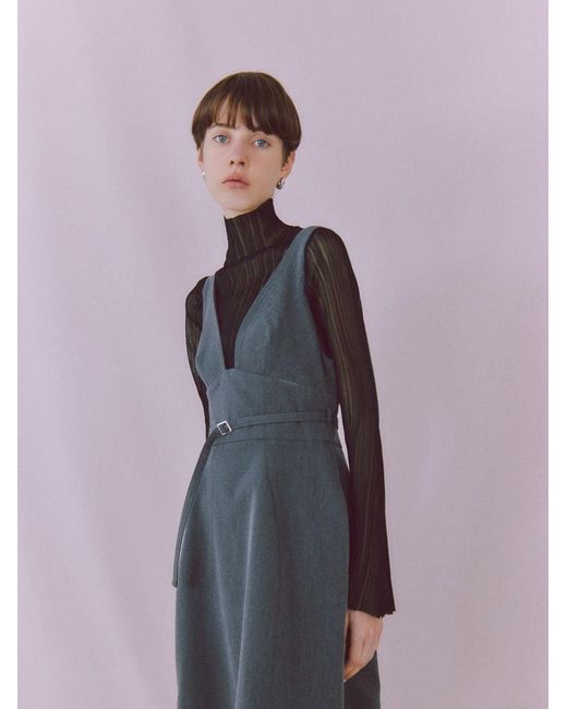 SNIDEL Black Designer Mini Dress