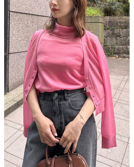 SNIDEL Pink Sheer Knit Ensemble