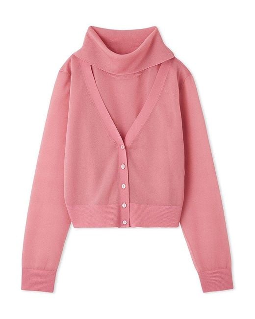 SNIDEL Pink Sheer Knit Ensemble