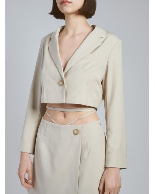 SNIDEL Natural Cropped Jacket