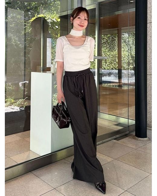 SNIDEL White Flocky Tulle Cut Pullover