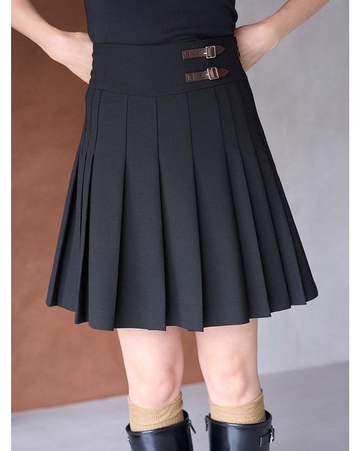 SNIDEL Gray Pleated Skort Shorts