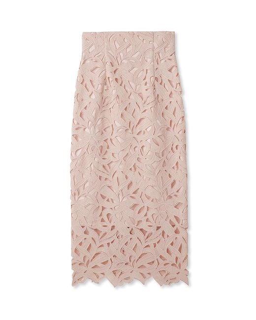 SNIDEL Pink Lace Midi Skirt